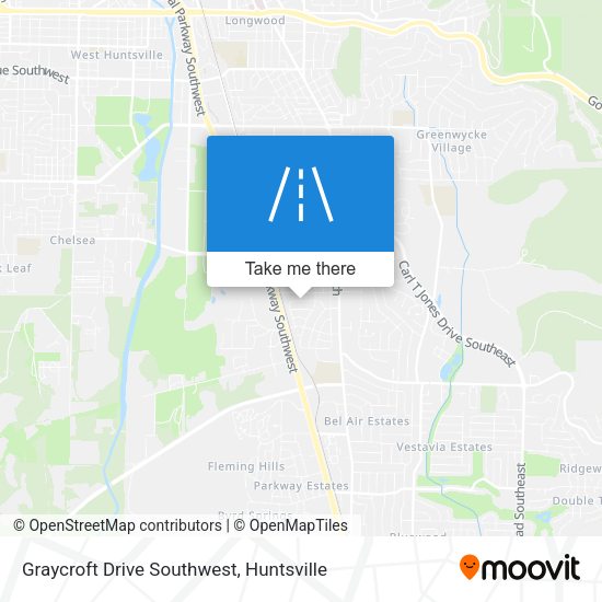 Graycroft Drive Southwest map