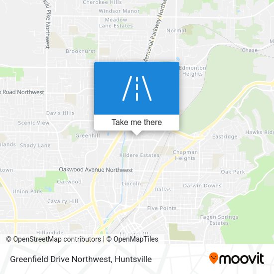 Greenfield Drive Northwest map
