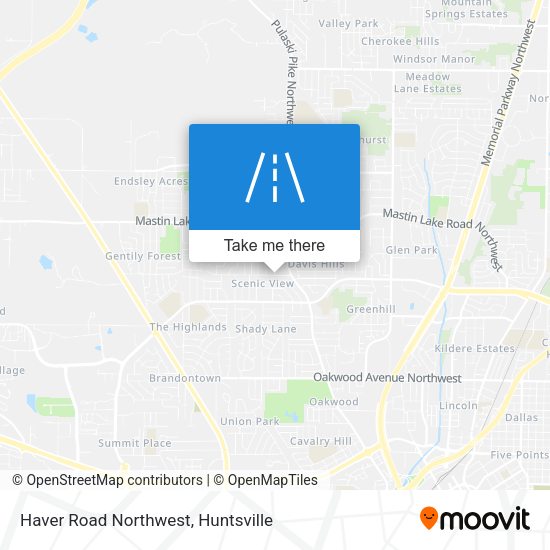 Haver Road Northwest map