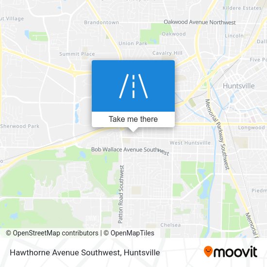 Mapa de Hawthorne Avenue Southwest