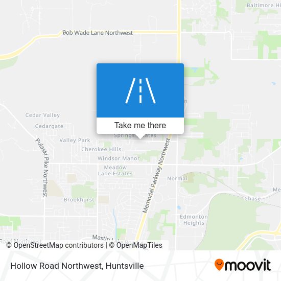 Hollow Road Northwest map
