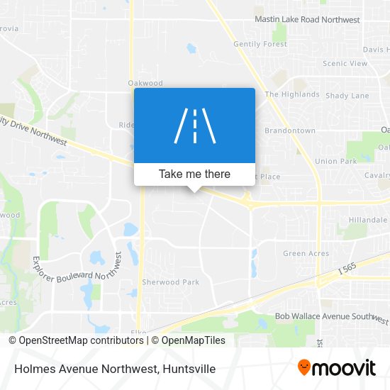 Holmes Avenue Northwest map