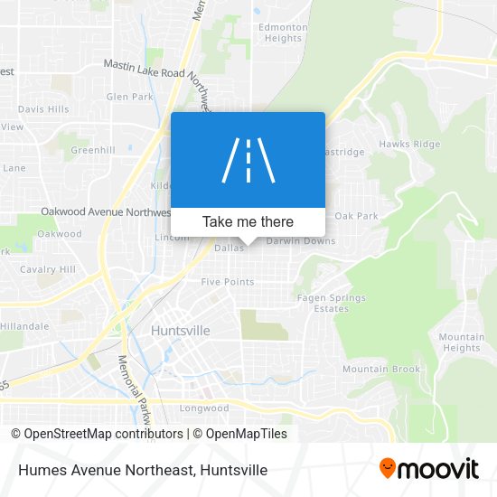 Humes Avenue Northeast map