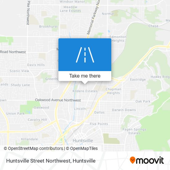 Mapa de Huntsville Street Northwest
