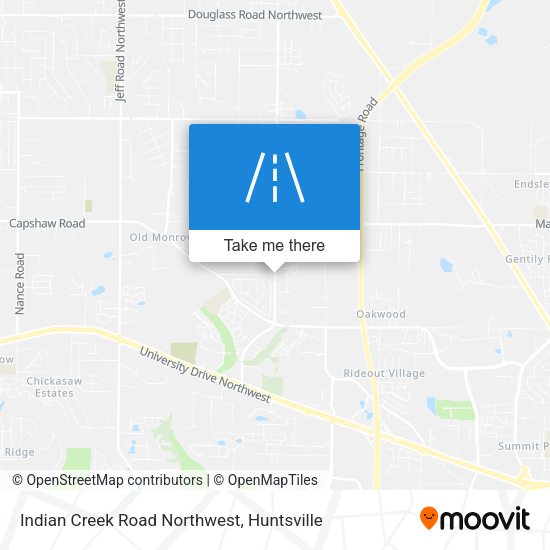 Indian Creek Road Northwest map