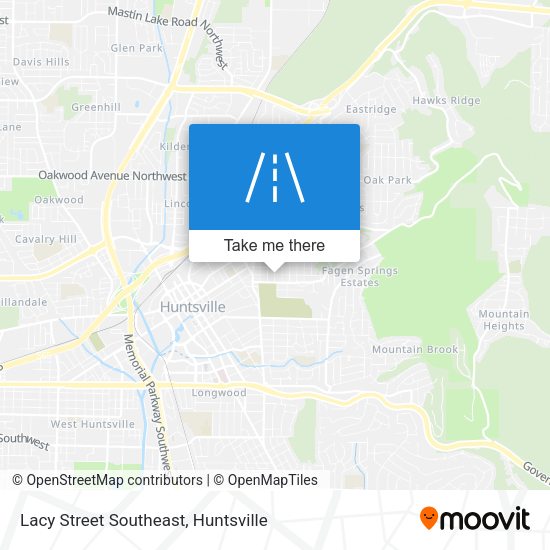 Mapa de Lacy Street Southeast
