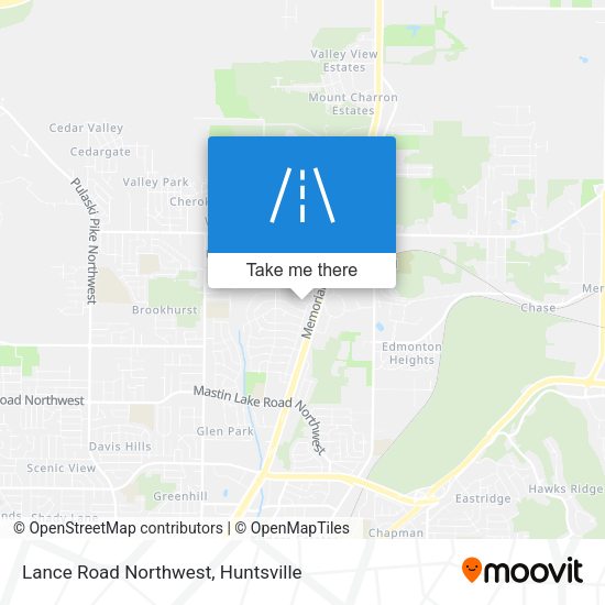 Lance Road Northwest map