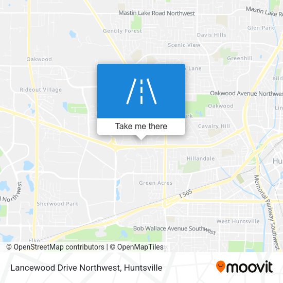 Lancewood Drive Northwest map