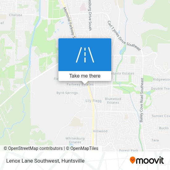 Mapa de Lenox Lane Southwest