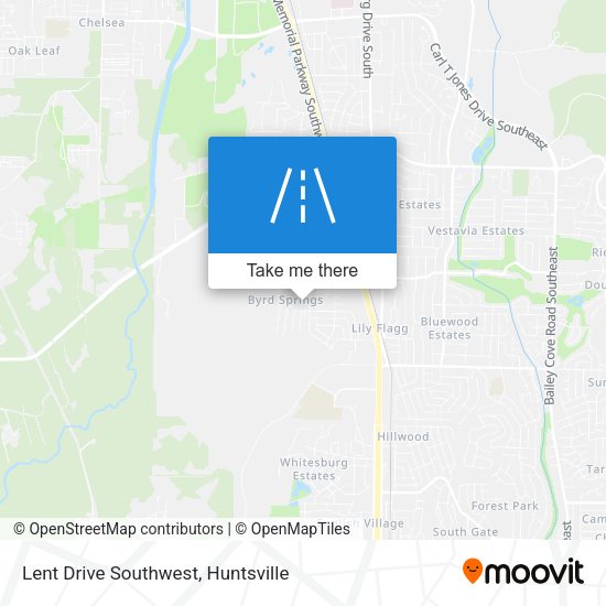 Lent Drive Southwest map