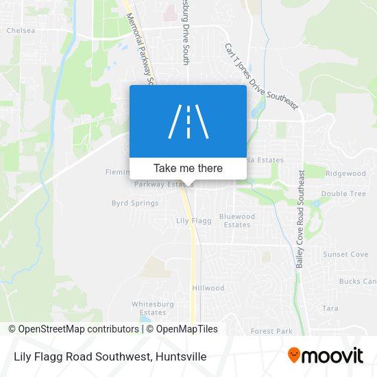 Lily Flagg Road Southwest map