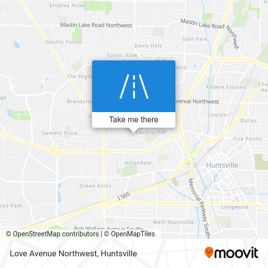 Love Avenue Northwest map