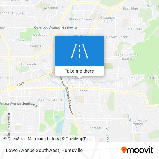 Lowe Avenue Southwest map