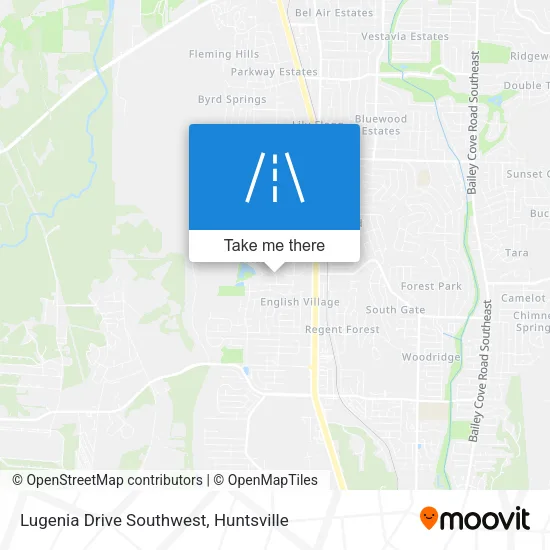 Lugenia Drive Southwest map