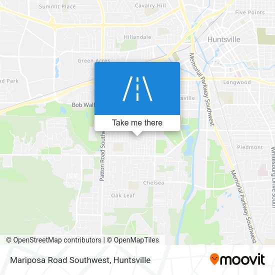 Mapa de Mariposa Road Southwest