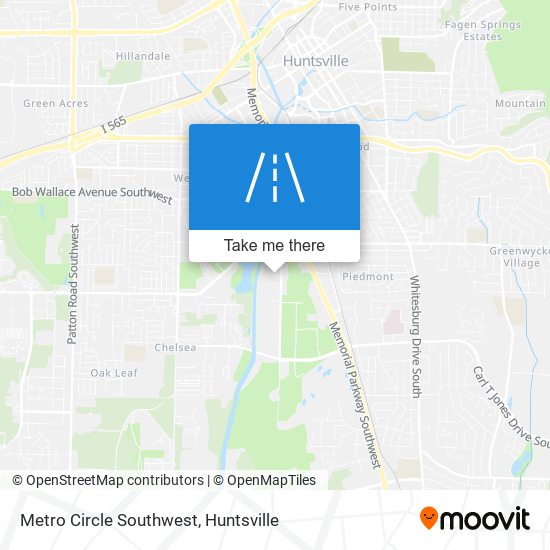 Mapa de Metro Circle Southwest