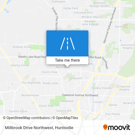 Millbrook Drive Northwest map