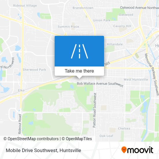Mobile Drive Southwest map