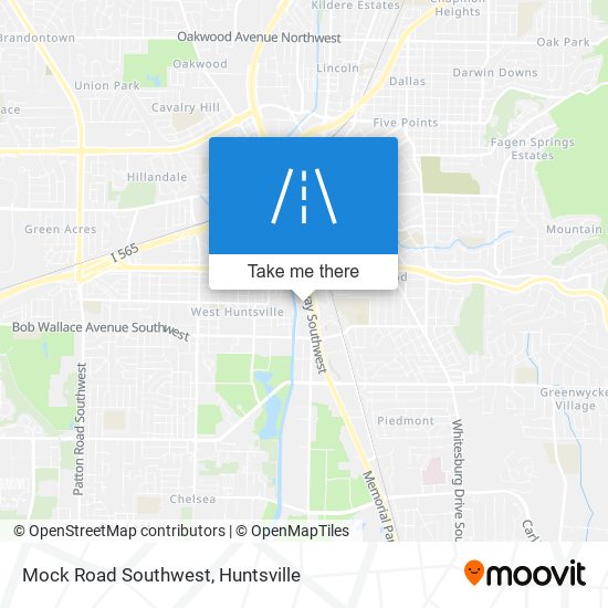 Mapa de Mock Road Southwest