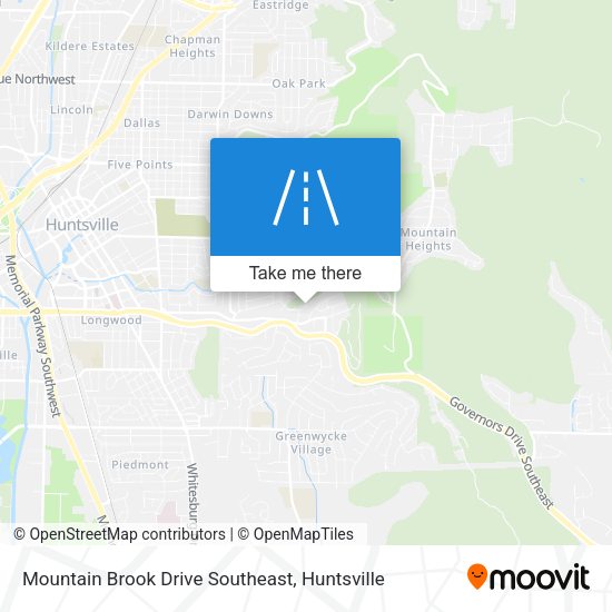 Mountain Brook Drive Southeast map