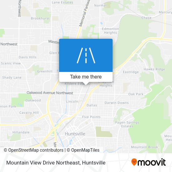 Mountain View Drive Northeast map