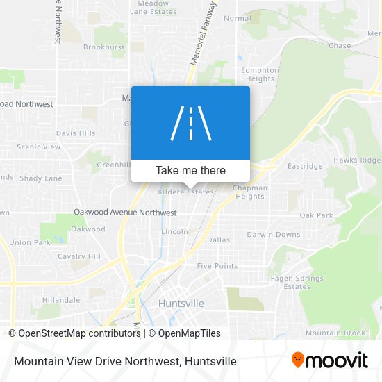Mountain View Drive Northwest map