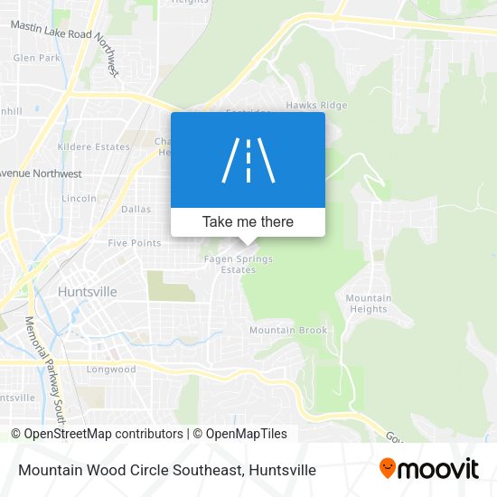 Mountain Wood Circle Southeast map