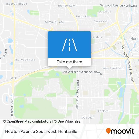 Newton Avenue Southwest map