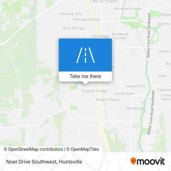 Noel Drive Southwest map