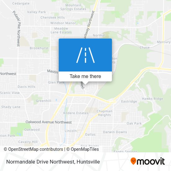 Normandale Drive Northwest map