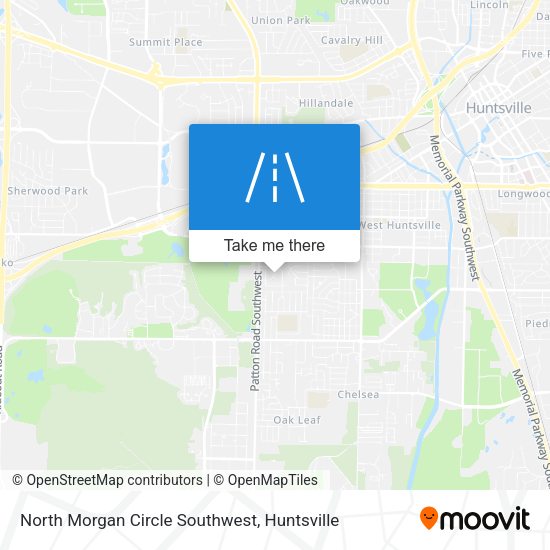 North Morgan Circle Southwest map