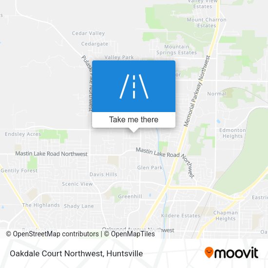 Oakdale Court Northwest map