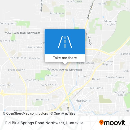 Old Blue Springs Road Northwest map