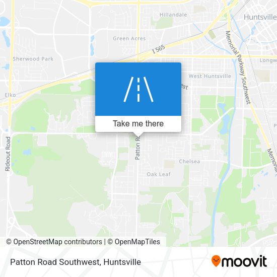Patton Road Southwest map