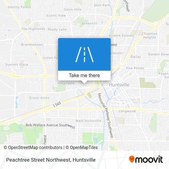 Mapa de Peachtree Street Northwest