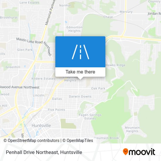 Mapa de Penhall Drive Northeast