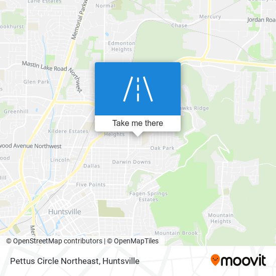 Mapa de Pettus Circle Northeast