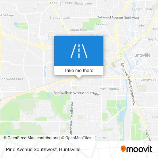 Pine Avenue Southwest map