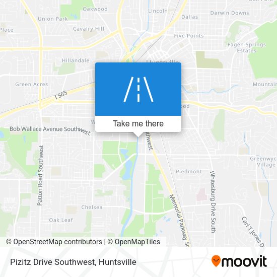 Pizitz Drive Southwest map