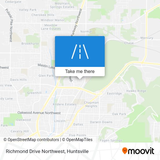 Richmond Drive Northwest map