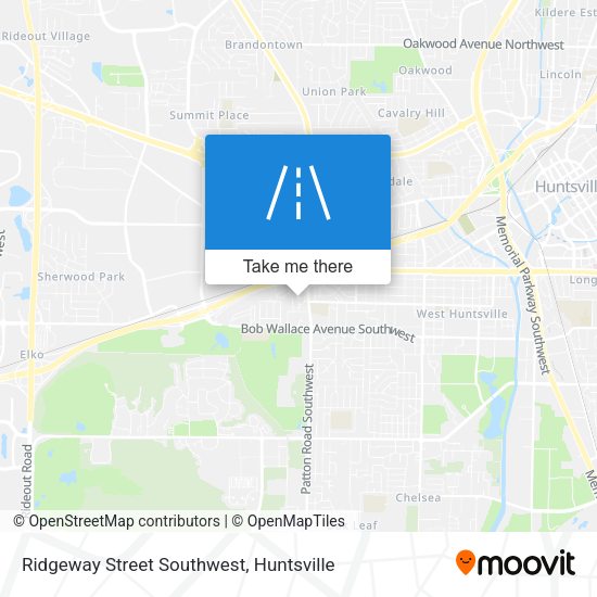 Ridgeway Street Southwest map