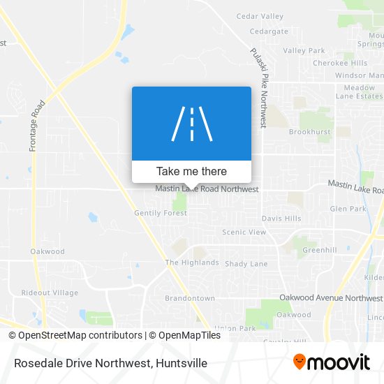 Mapa de Rosedale Drive Northwest