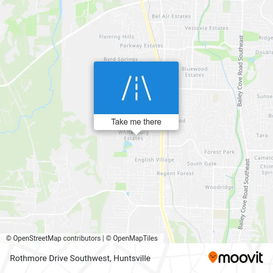 Rothmore Drive Southwest map