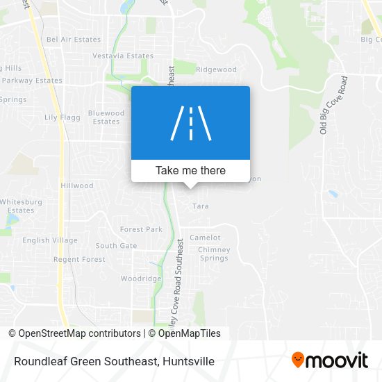 Roundleaf Green Southeast map