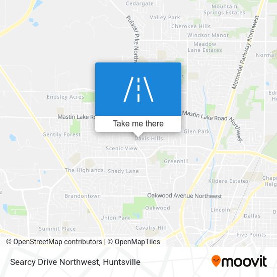 Searcy Drive Northwest map