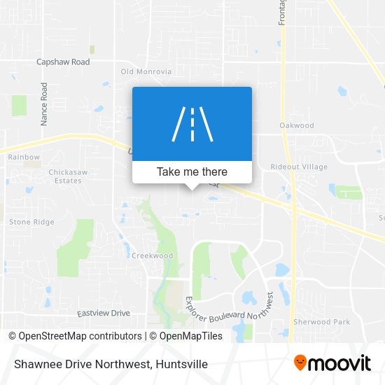 Shawnee Drive Northwest map