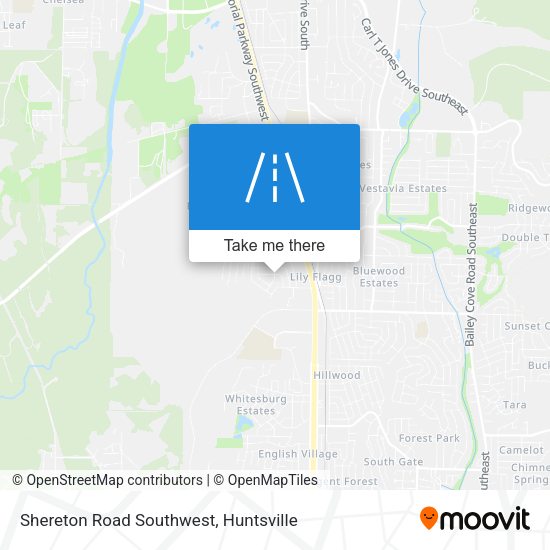 Shereton Road Southwest map