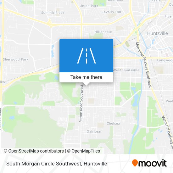 South Morgan Circle Southwest map