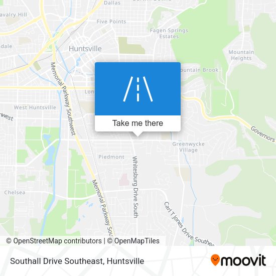 Mapa de Southall Drive Southeast