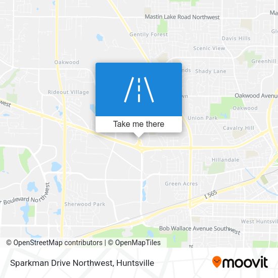 Sparkman Drive Northwest map